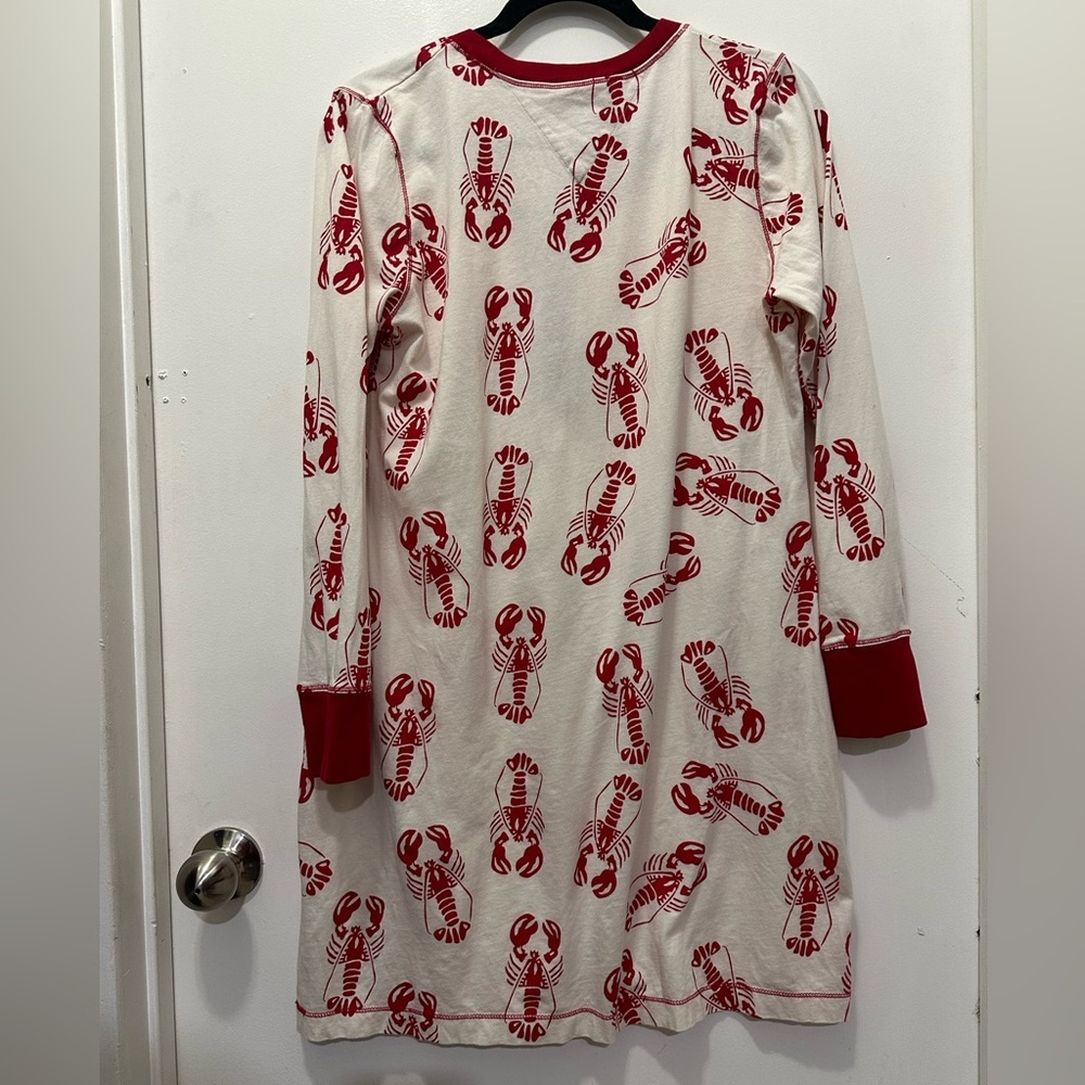 Lazy One Red Lobster Print Women's Pajama Dress Sz S/M - Picture 5 of 6